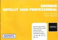 Grundig - Satellit 1400 User manual (reduced)