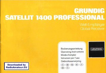 Grundig - Satellit 1400 User manual (reduced)