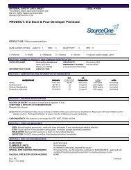 MSDS E-Z Store & Pour Developer - Merry X-Ray / SourceOne ...