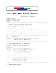 MSDS Product Name: KODAK X-Ray Fixer