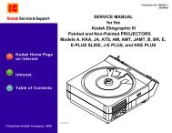 Service Manual - KODAK Slide Projectors