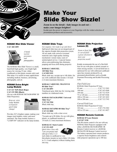 accy update - KODAK Slide Projectors