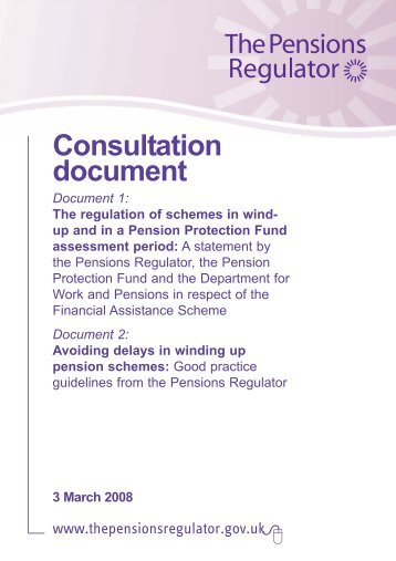 Avoiding delays in winding up pension schemes consultation (PDF ...