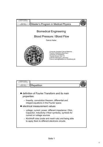 Biomedical Engineering Blood Pressure / Blood Flow