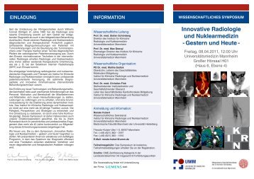 Innovative Radiologie und Nuklearmedizin -Gestern und Heute-