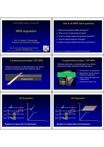 MRA acquisition