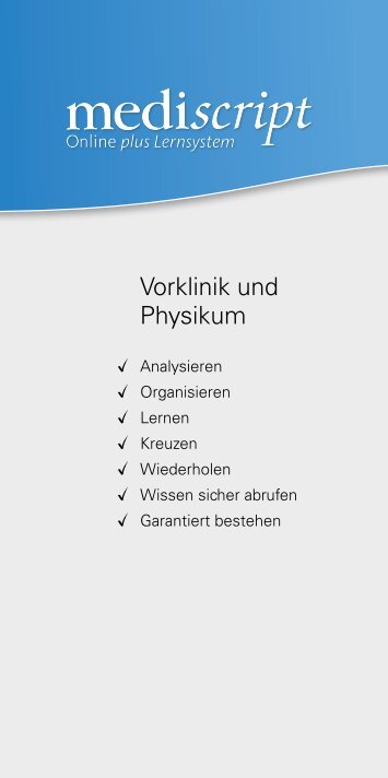 Vorklinik und Physikum