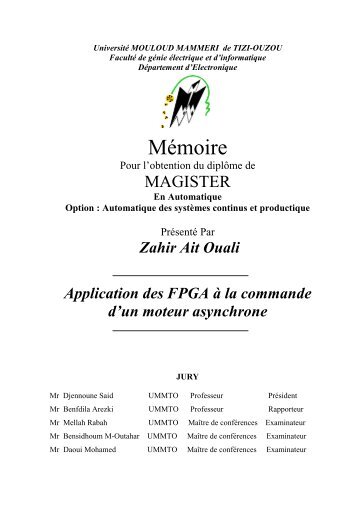 Mr Bensidhoum M-Outahar UMMTO MaÃ®tre de confÃ©rences