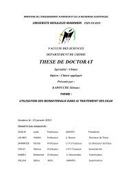 utilisation des biomateriaux dans le traitement des eaux - UniversitÃ© ...