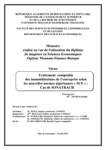 republique algerienne democratique et populaire - UniversitÃ© ...