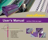 DT800 User's Manual U68A2 (V4 firmware) - dataTaker