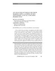 an analysis of parole decision making using a sample of sex offenders