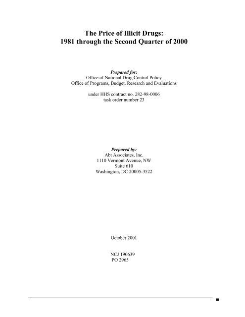 The Price of Illicit Drugs: 1981 through the - The White House