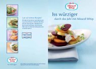 Iss würziger, Kraft Food (PDF) - Umstellung