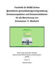 BUBE-Fachhilfe zur Berechnung von Emissionen ... - BUBE - Bund.de
