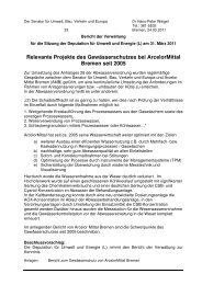 Relevante Projekte des GewÃ¤sserschutzes bei ArcelorMittal Bremen ...