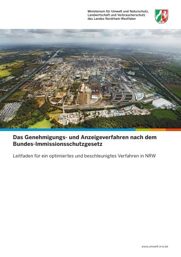 Das Genehmigungs- und Anzeigeverfahren nach dem Bundes ...