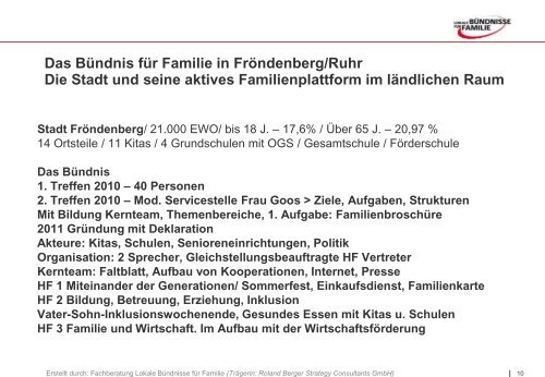 Fachberatung Lokale Bündnisse für Familie