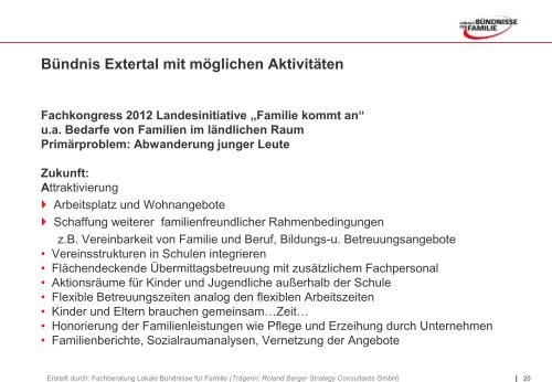 Fachberatung Lokale Bündnisse für Familie