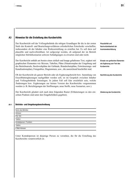 Handbuch I zur StÃ¶rfallverordnung (StFV) - Umwelt und Energie