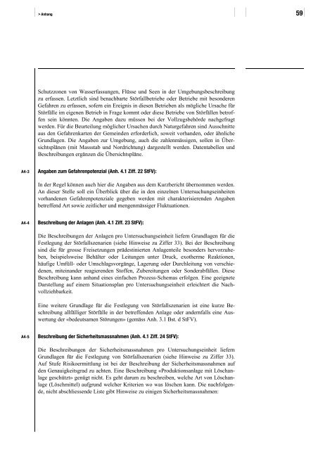 Handbuch I zur StÃ¶rfallverordnung (StFV) - Umwelt und Energie