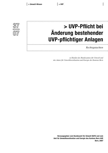 UVP-Pflicht bei Ãnderung bestehender UVP-pflichtiger Anlagen