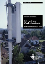 Mobilfunk- und WLL-Basisstationen; Vollzugsempfehlung zur NISV
