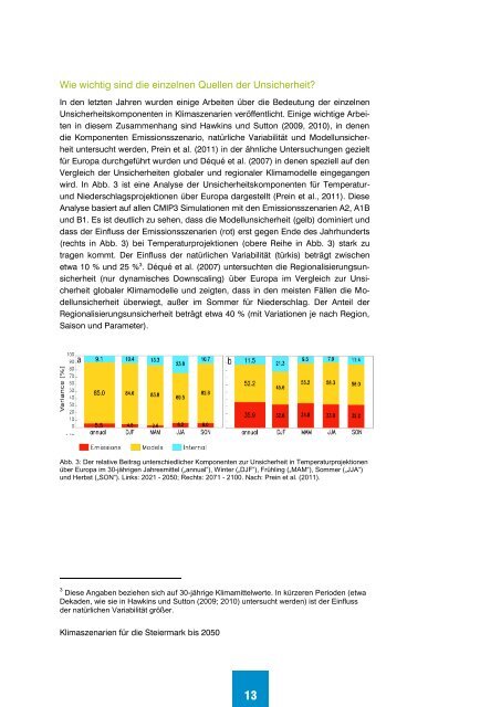 Bericht der Klimaszenarien und Klimafolgen in der Steiermark (1,3 ...