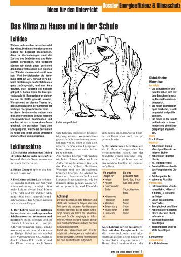 das klima zu hause und in der schule