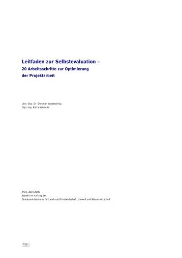 Leitfaden zur Selbstevalution