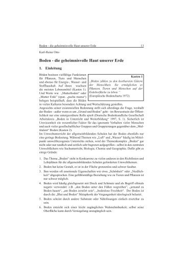 Boden - die geheimnisvolle Haut unserer Erde - Aktionstage-Kalender