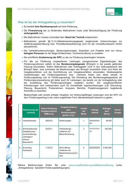 Infoblatt zur Antragstellung - Kommunalkredit Public Consulting