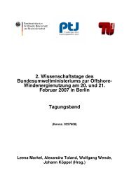 2. Wissenschaftstage des Bundesumweltministeriums zur Offshore ...