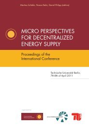 micro perspectives for decentralized energy supply - TU Berlin