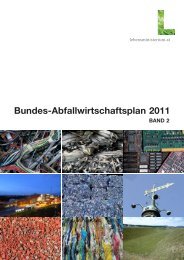 Quality of life - DER BUNDES-ABFALLWIRTSCHAFTSPLAN 2011
