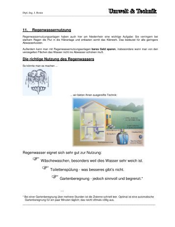 Regenwassernutzung - Umweltundtechnik.de