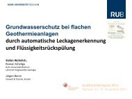 Grundwasserschutz bei flachen Geothermieanlagendurch ...