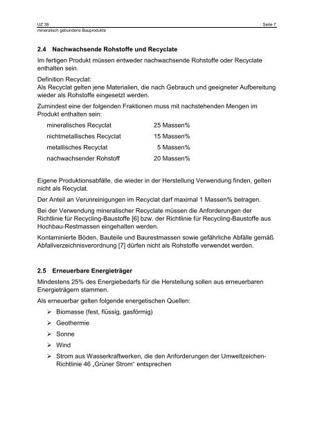 Mineralisch gebundene Bauprodukte - Das Ãsterreichische ...