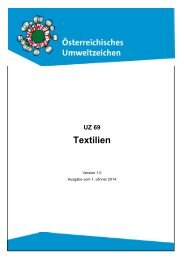 UZ 69 Textilien - Das Österreichische Umweltzeichen