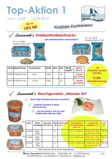 Rauchgarnelen âAltonaer Artâ - Fischfeinkost Lauenroth