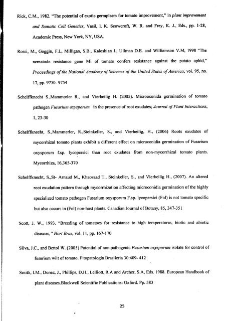 SCREENING OF TOMATO ACCESSIONS FOR RESISTANCE TO ...