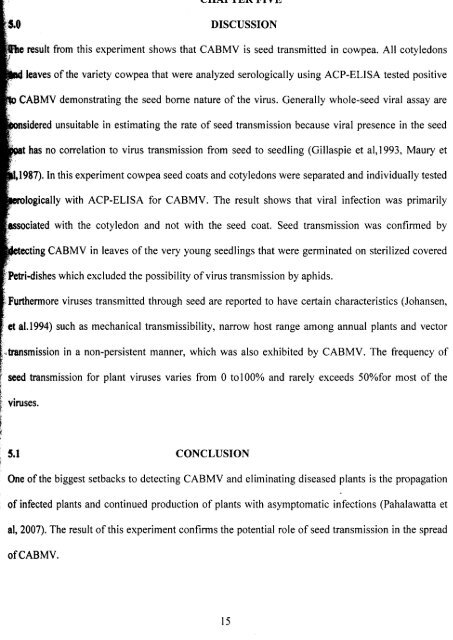 TRANSMISSION OF COWPEA APHID BORNE MOSAIC VIRUS ...