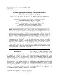 Evaluation of Soil fertility Management Practices by Rice Farmers i