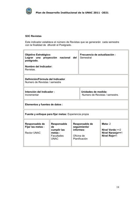 plan de desarrollo institucional 2011 - 2021 - Universidad Nacional ...