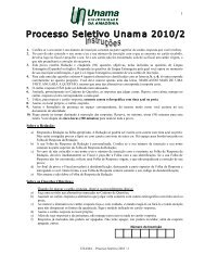 Prova PSU 2010.2 - Unama