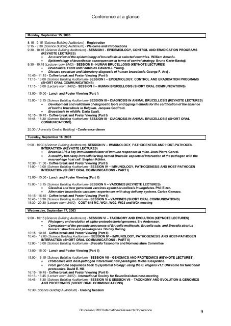 Brucellosis 2003 proceedings - PHIDIAS