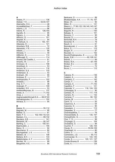 Brucellosis 2003 proceedings - PHIDIAS