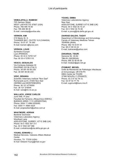 Brucellosis 2003 proceedings - PHIDIAS