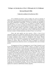 PrÃ³logo a An Introduction to Peirce's Philosophy de J. K. Feibleman ...