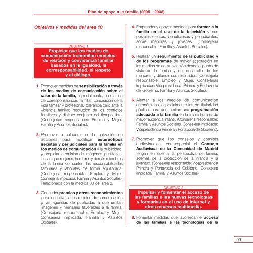 Plan de Apoyo a la Familia 2005-2008 - Universidad de Navarra